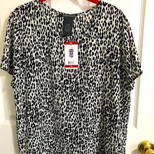 Chelsea &Theodore Animal Print Blouse
